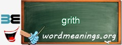 WordMeaning blackboard for grith